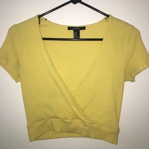 yellow crop top
